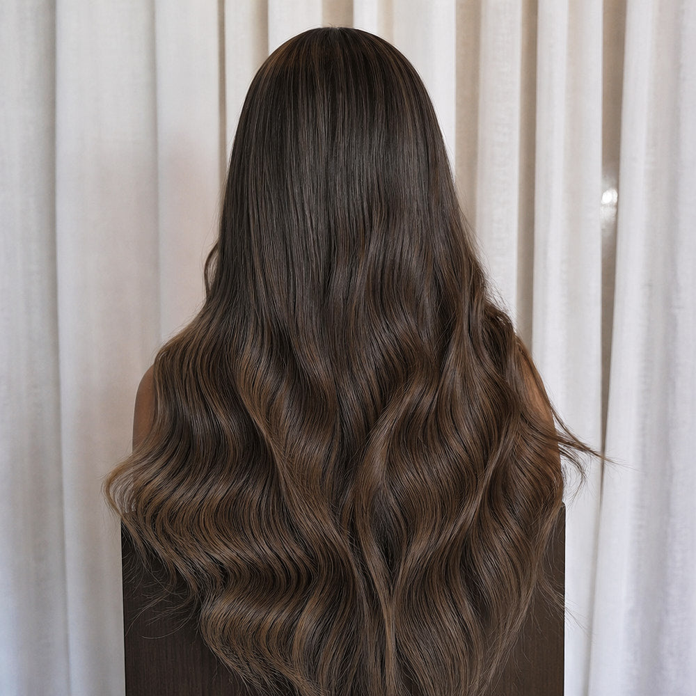 KYLE 18 INCH - Darkest Brown - Human Hair Wig