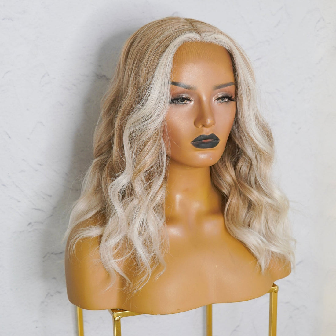 LUCY Frosted Blonde 16&quot; Lace Front Wig - Milk &amp; Honey Wigs