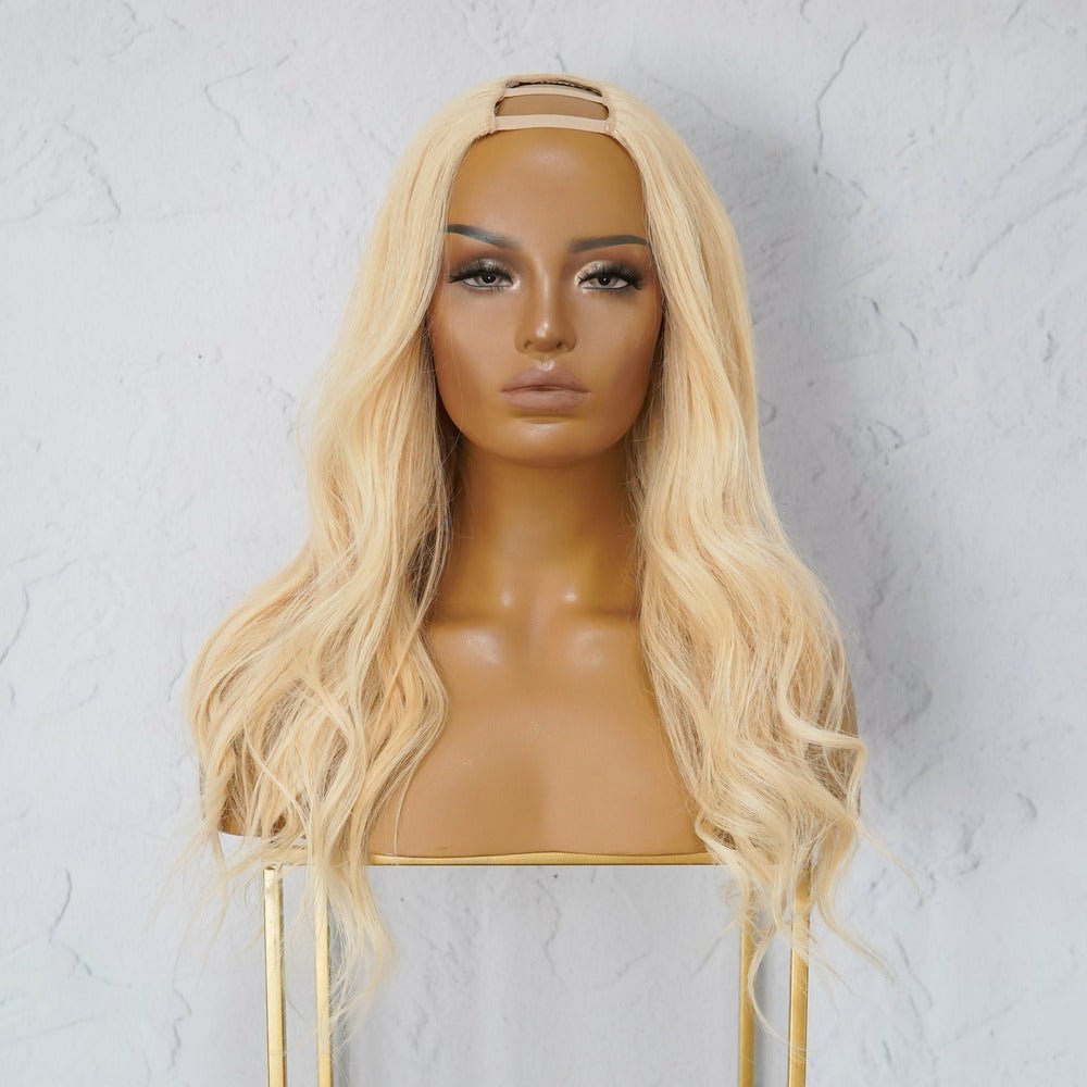 MADISON Blonde Human Hair U Part Wig 26&quot; **READY TO SHIP** - Milk &amp; Honey Wigs
