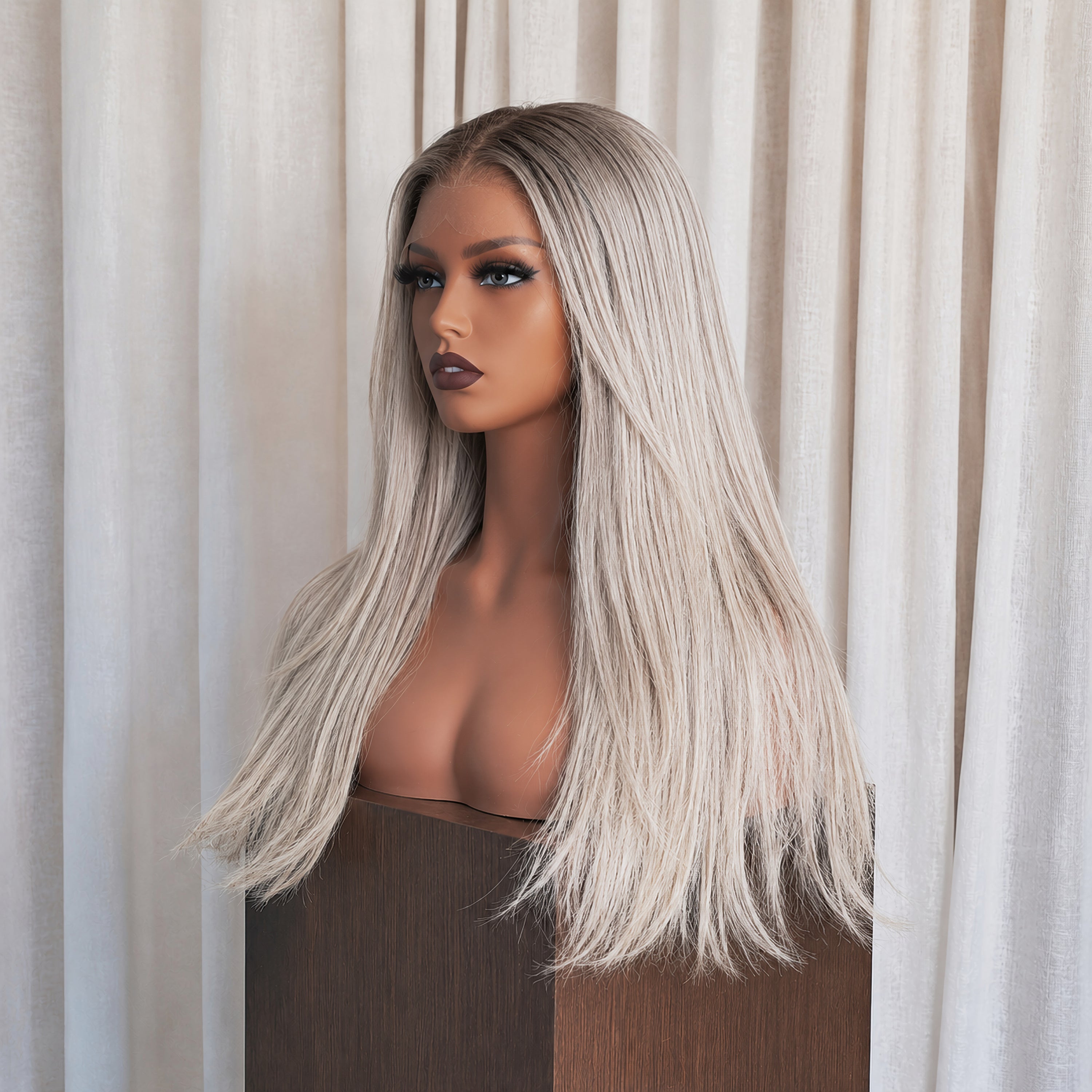 WINNY 22 INCH - Ash Blonde - Human Hair Wig