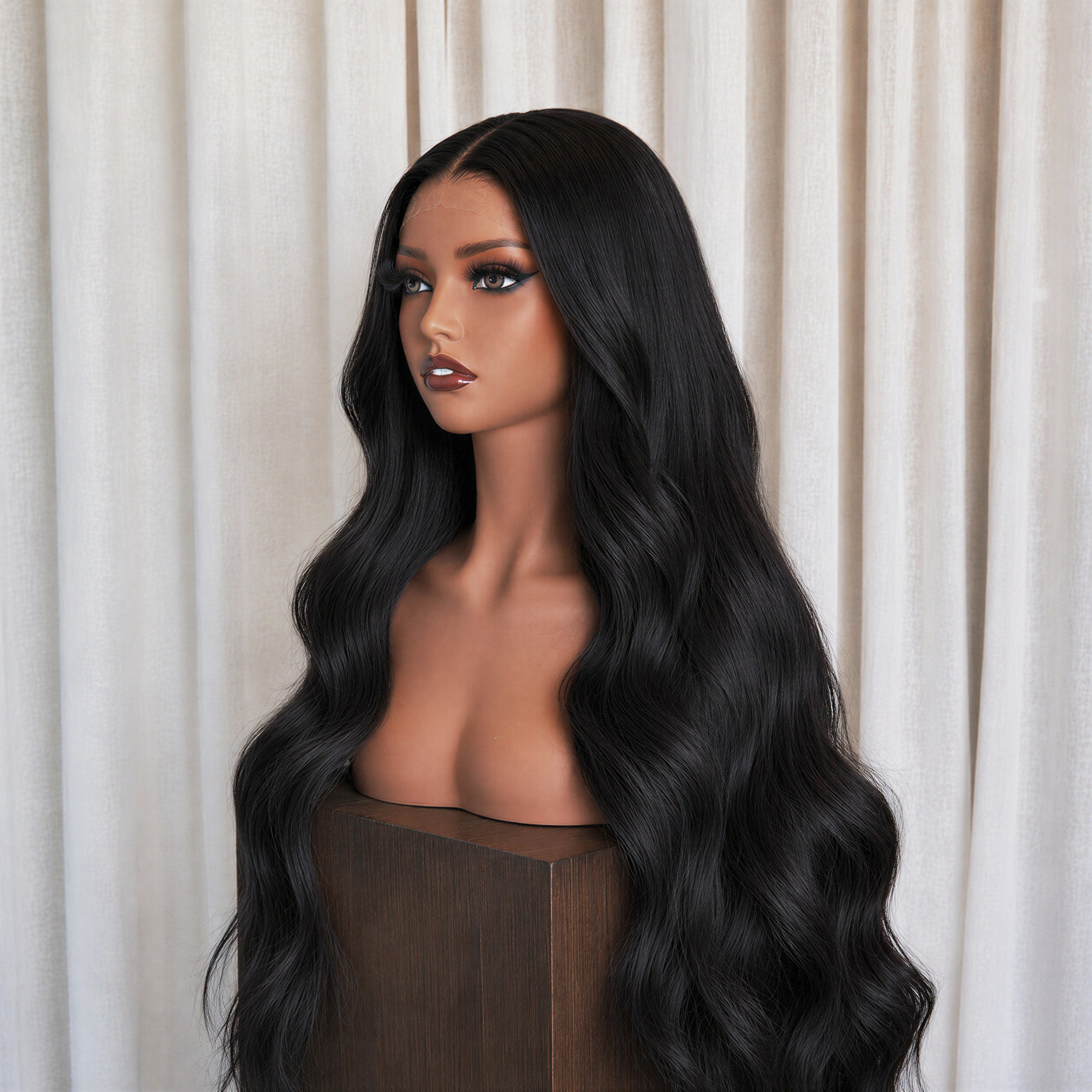 NICOLE 26 INCH - Natural Black - Human Hair Wig