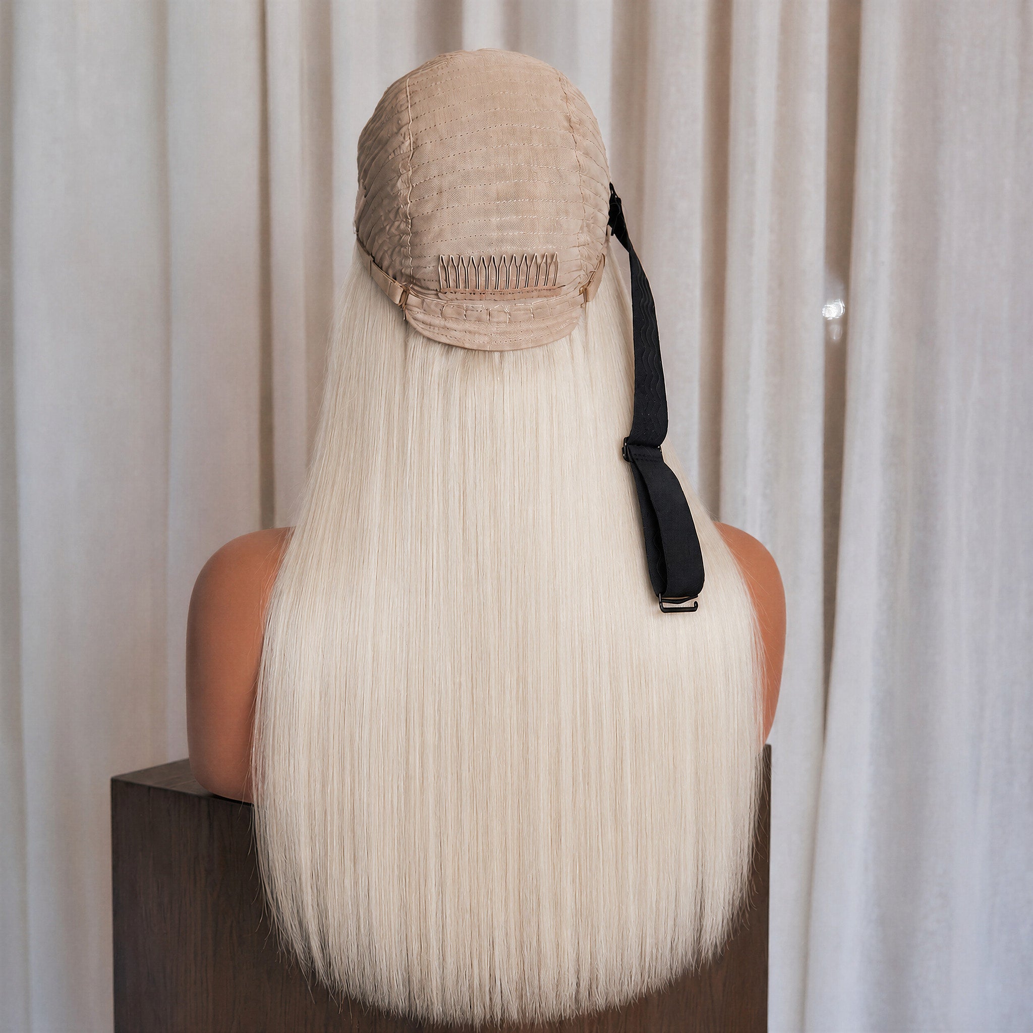 CLEO 18 INCH - Platinum White Blonde - Human Hair Wig