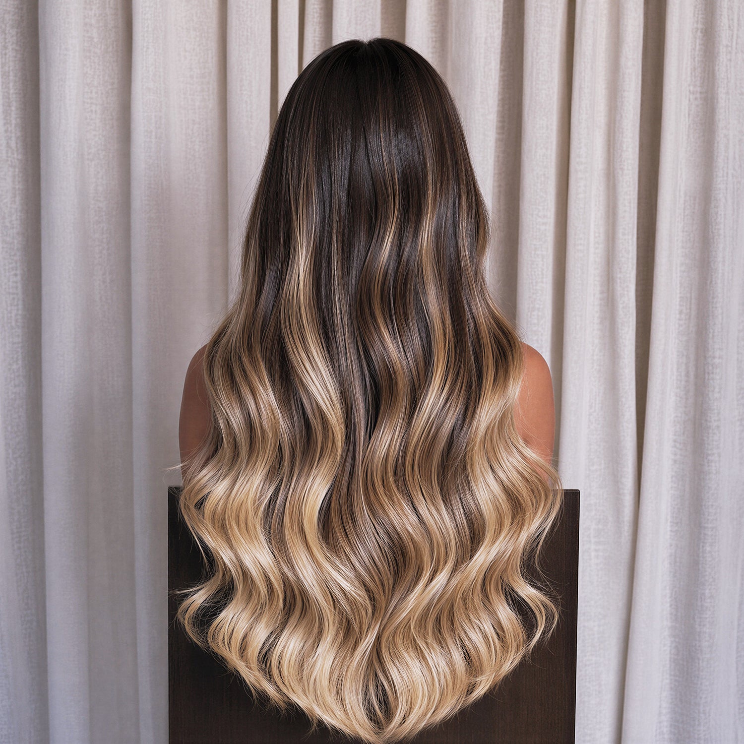 LORELEI 22 INCH - Ombre Brown - Human Hair Wig