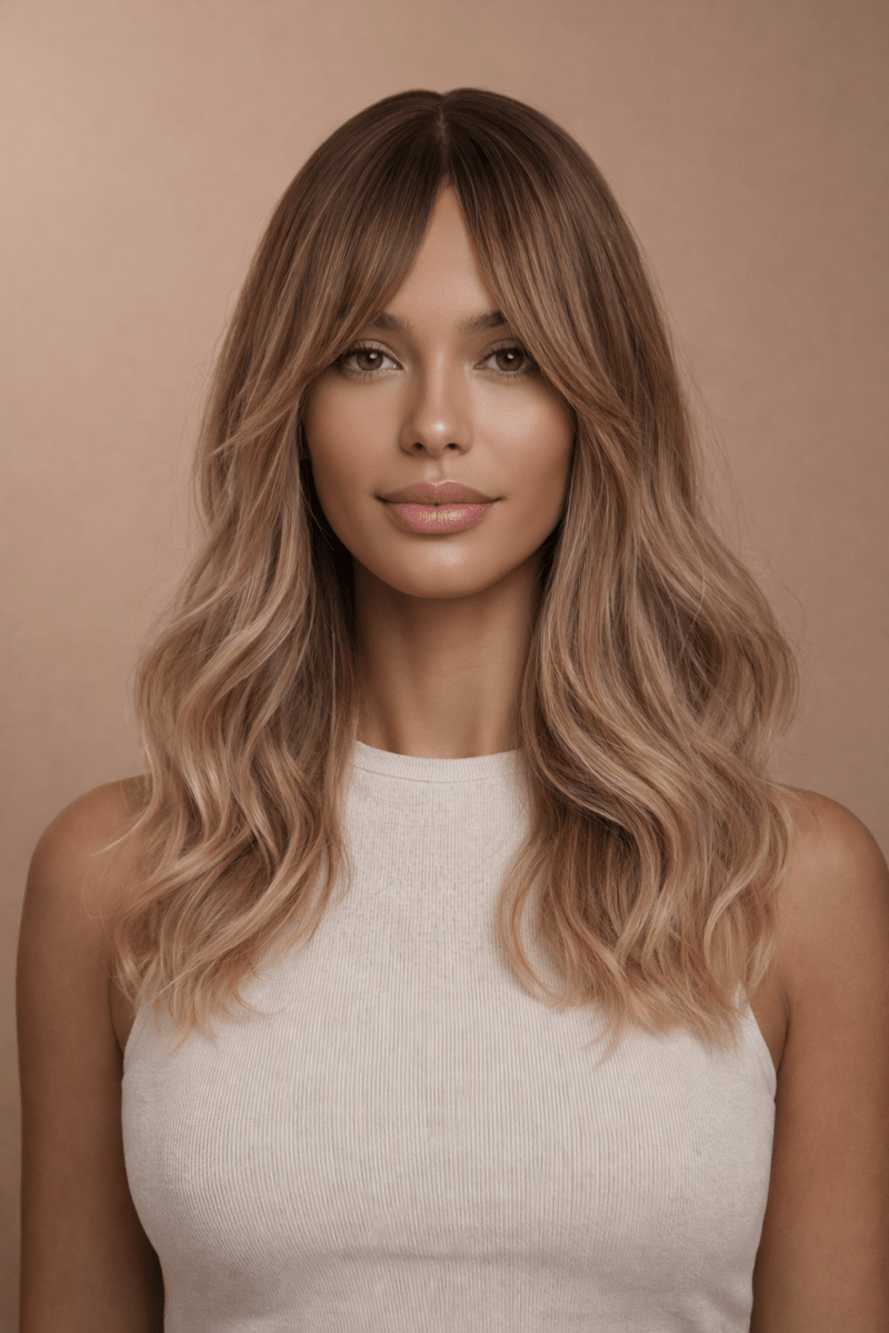 MARLEY - Ash Brown Ombre - Fringe Wig - Milk &amp; Honey Wigs