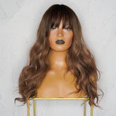 MELINDA Ombre Brown Fringe Wig - Milk & Honey Wigs