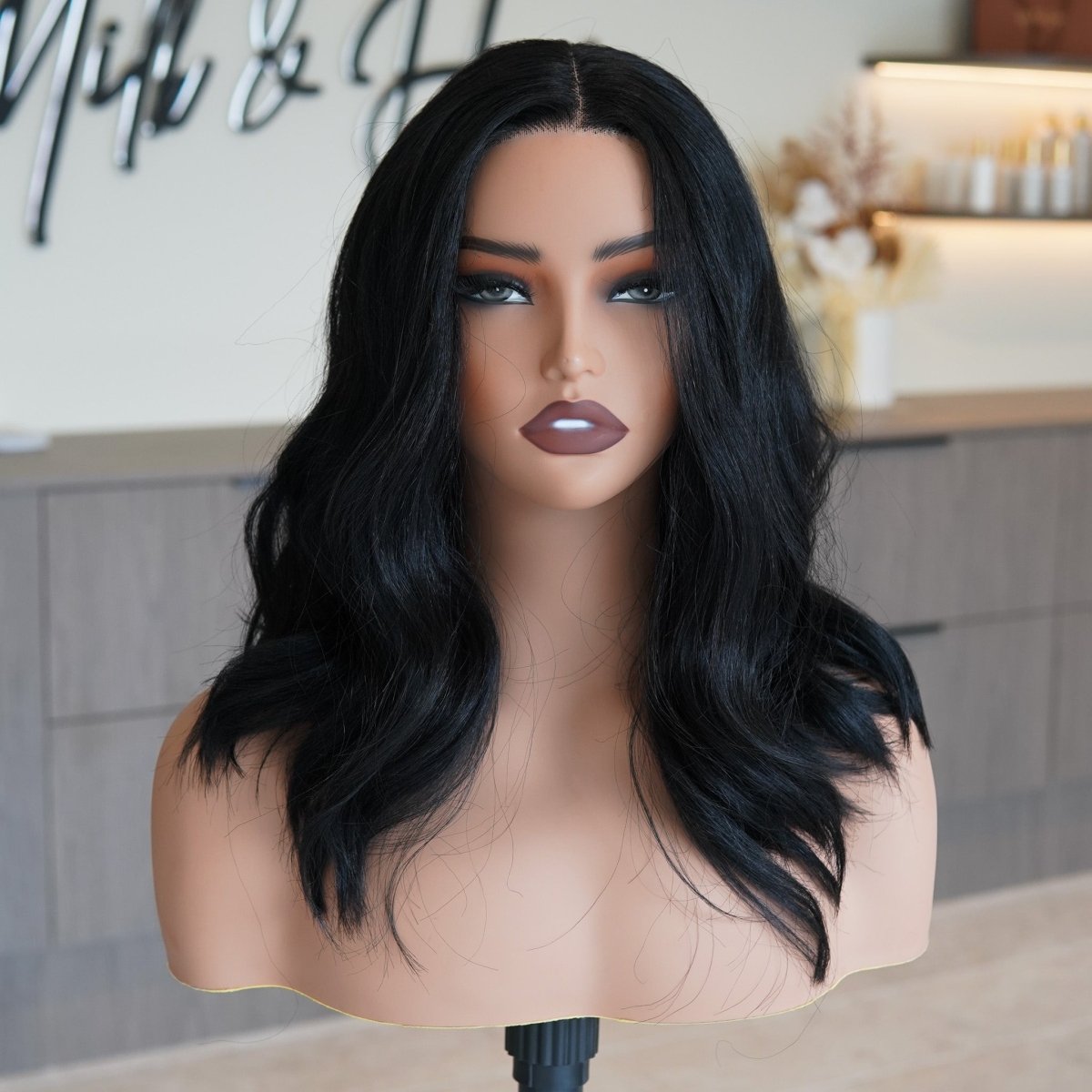 MELISSA Natural Black Lace Front Wig - Milk & Honey Wigs