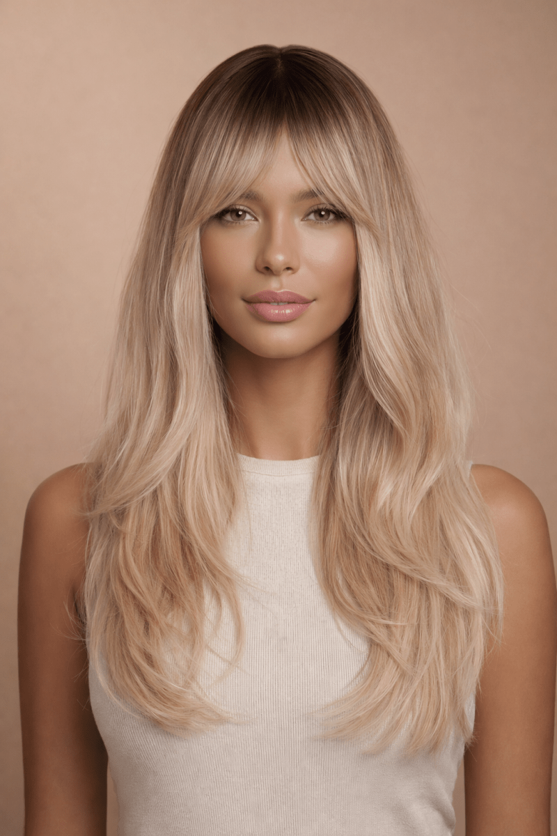 MELROSE - Ombre Blonde - Fringe Wig - Milk &amp; Honey Wigs
