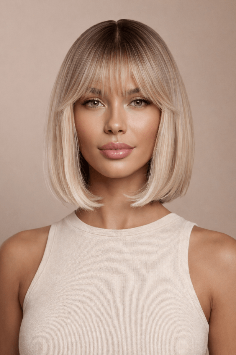MIAH - Ombre Blonde - Fringe Wig - Milk &amp; Honey Wigs