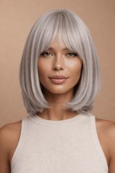 MIAH - Silver - Fringe Bob Wig - Milk & Honey Wigs