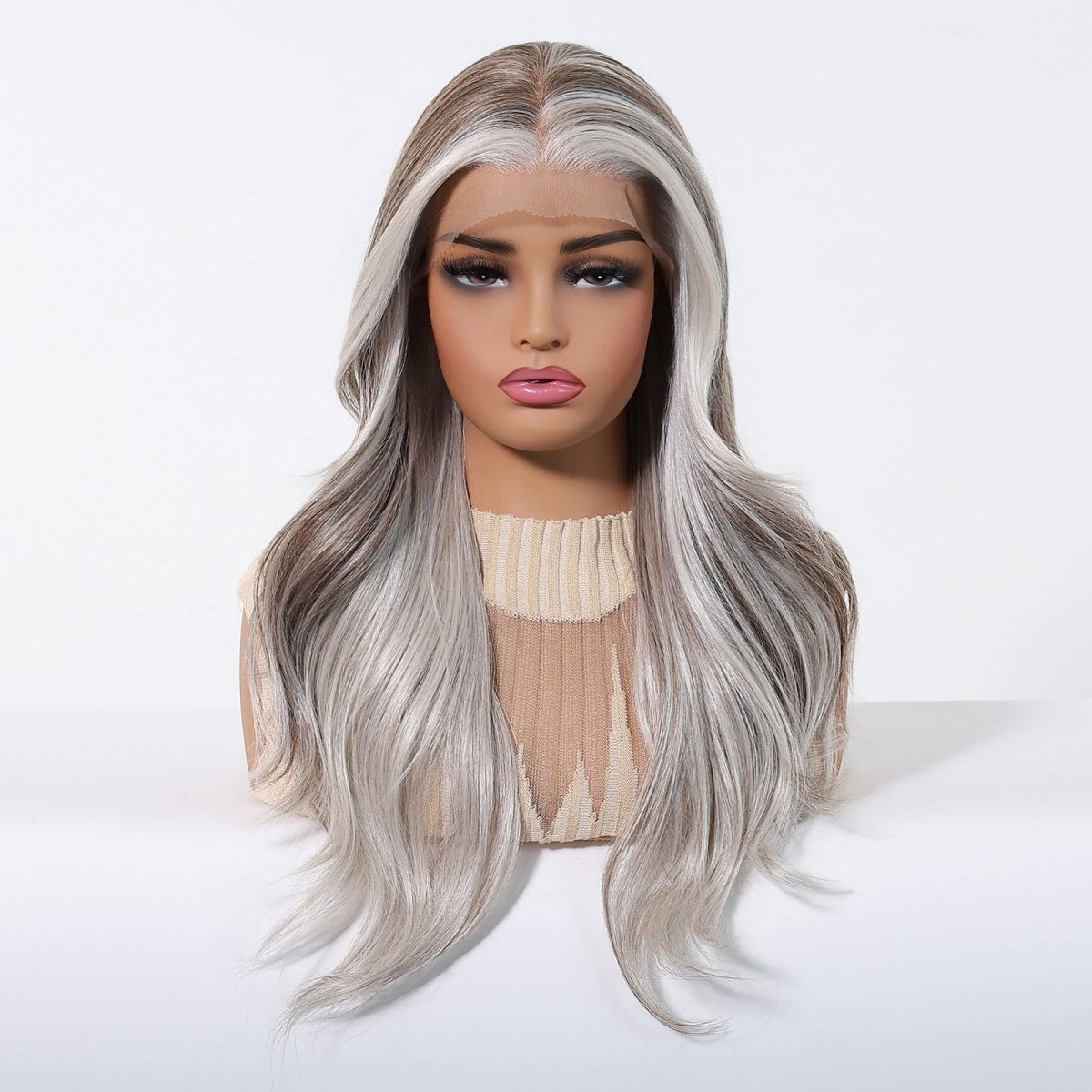 Miixed Salt &amp; Pepper Grey 13x6 Lace Front Wig - MARKETPLACE - Milk &amp; Honey Wigs
