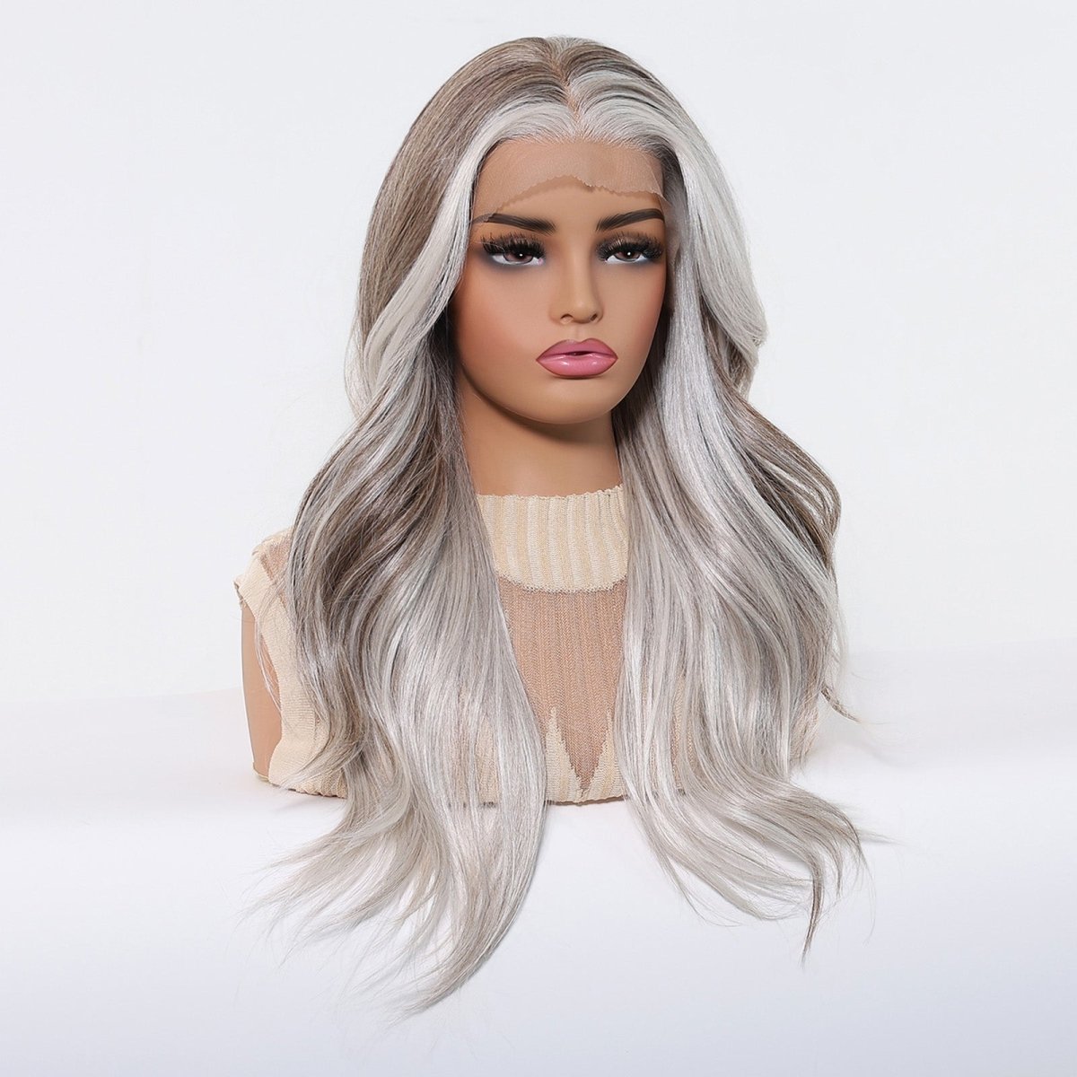 Miixed Salt &amp; Pepper Grey 13x6 Lace Front Wig - MARKETPLACE - Milk &amp; Honey Wigs