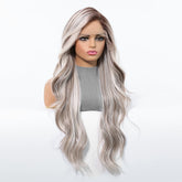 Mixed Platinum Wavy 13x6 Lace Front Wig - MARKETPLACE - Milk & Honey Wigs
