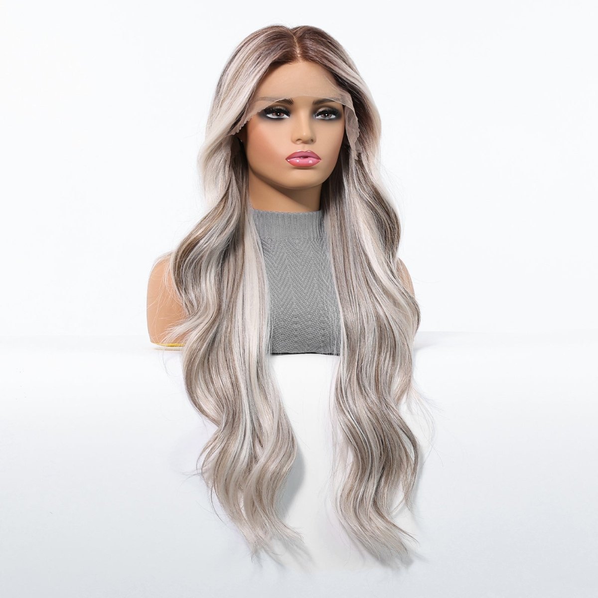 Mixed Platinum Wavy 13x6 Lace Front Wig - MARKETPLACE - Milk &amp; Honey Wigs