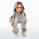 Mixed Platinum Wavy 13x6 Lace Front Wig - MARKETPLACE - Milk & Honey Wigs