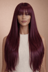 MONTANA - Burgundy - Fringe Wig - Milk & Honey Wigs