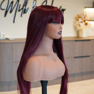 MONTANA Burgundy Fringe Wig - Milk & Honey Wigs