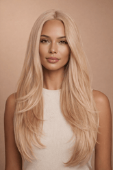 NATALIA - Beach Blonde - Lace Front Wig | Blonde, 24 Inch, T-Part Lace Front, Synthetic Hair | Milk & Honey Wigs