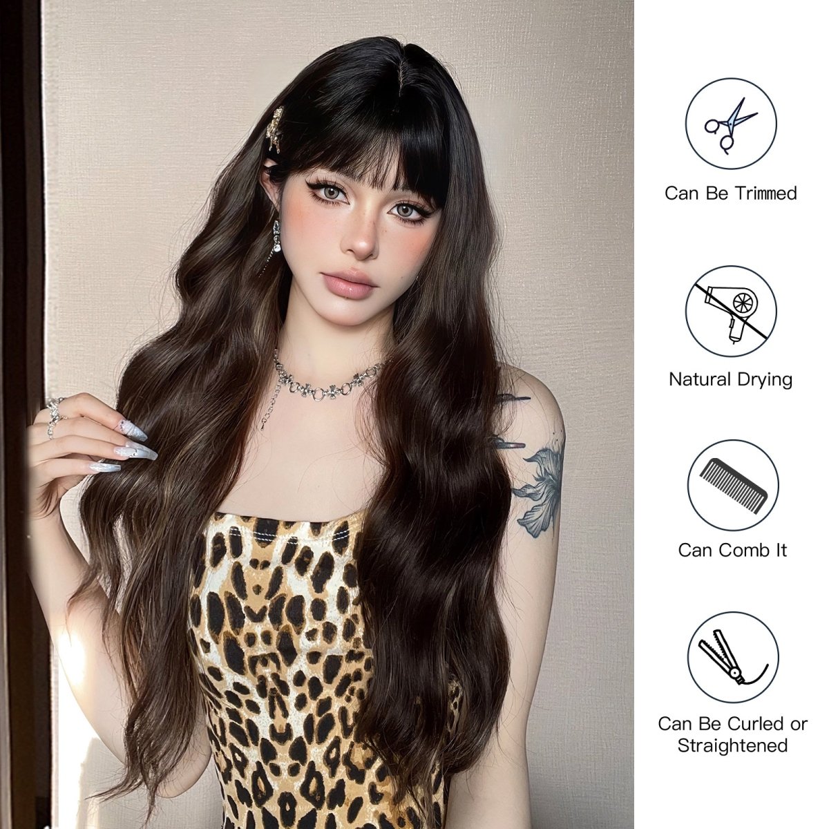 Natural Black Wavy Wig - MARKETPLACE - Milk &amp; Honey Wigs