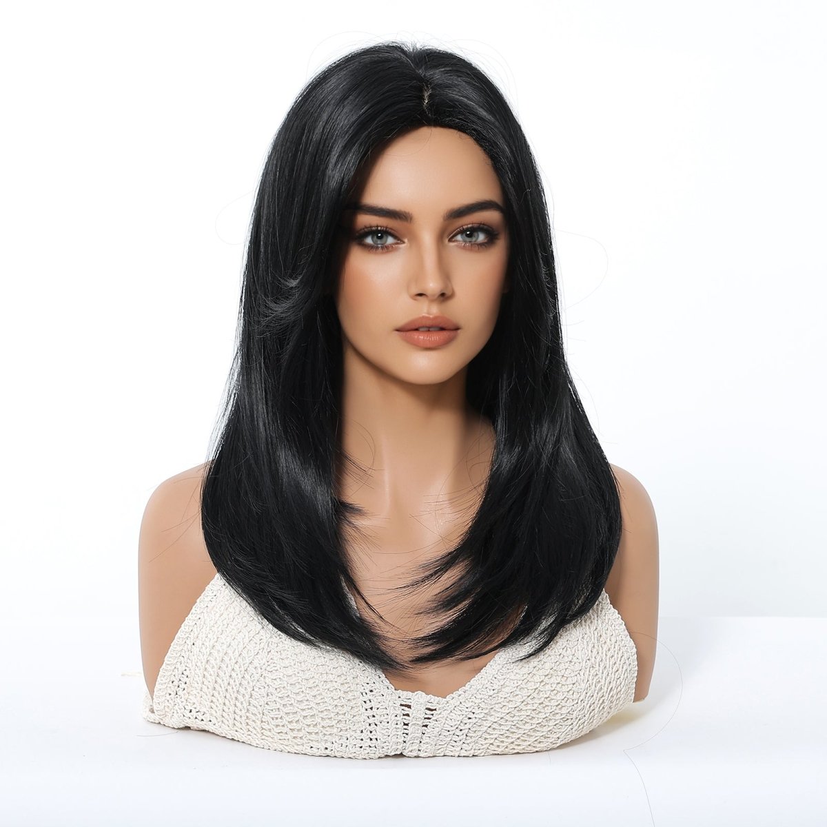 Natural Black Wig with Layers - MARKETPLACE - Milk &amp; Honey Wigs