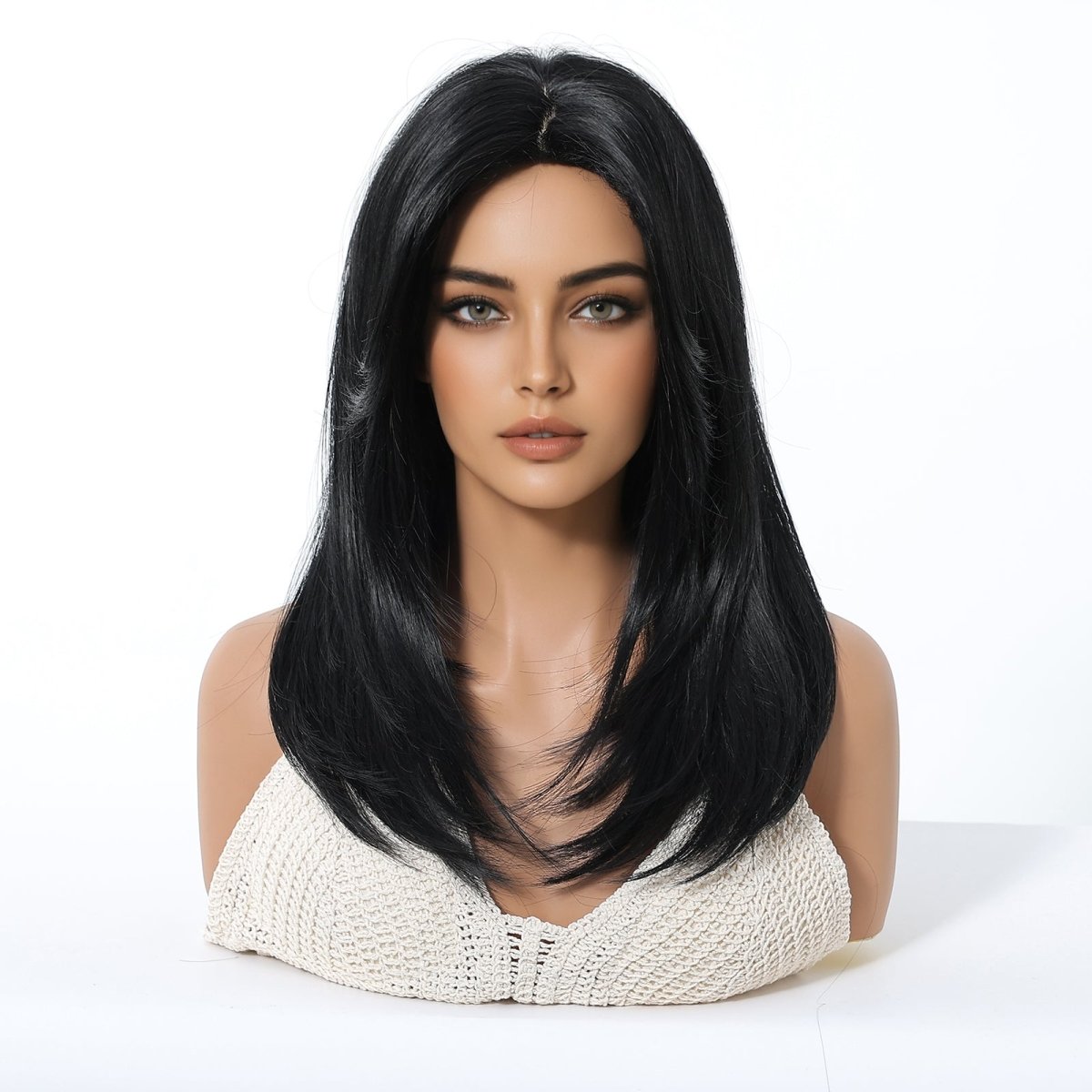 Natural Black Wig with Layers - MARKETPLACE - Milk &amp; Honey Wigs
