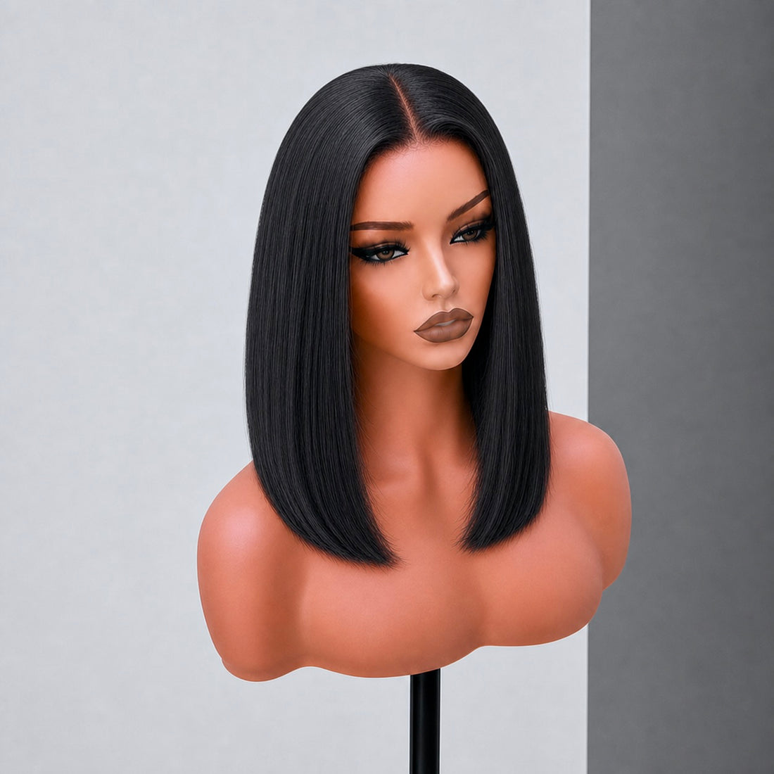 NICOLE natural black human hair lace front wig | Milk &amp; Honey Wigs