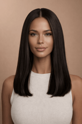 NICOLE - Natural Black - Human Hair Wig - Milk & Honey Wigs