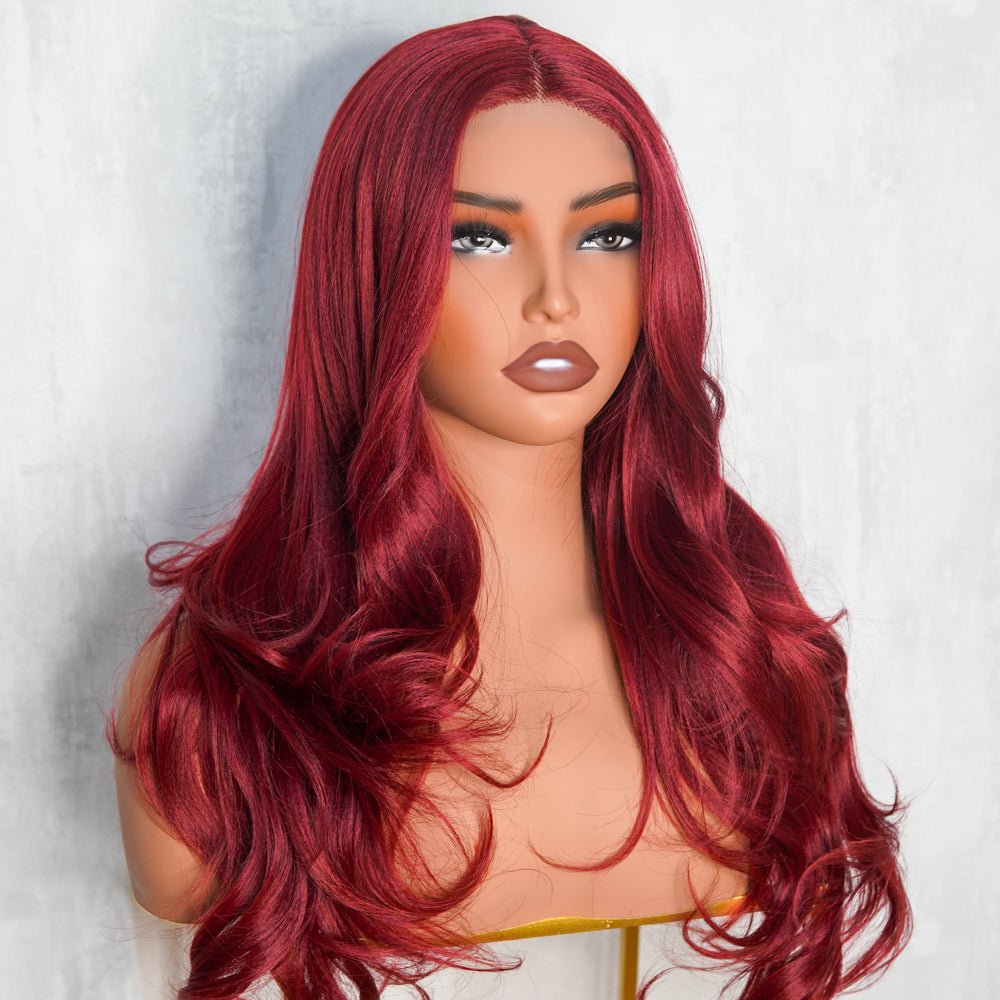 NOVA Red Burgunday 13x6 Lace Front Wig - Milk &amp; Honey Wigs