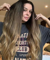 OLIVE Ombre Brown Human Hair Lace Front Wig - Milk & Honey Wigs