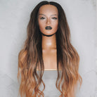 OLIVE Ombre Brown Human Hair Lace Front Wig - Milk & Honey Wigs