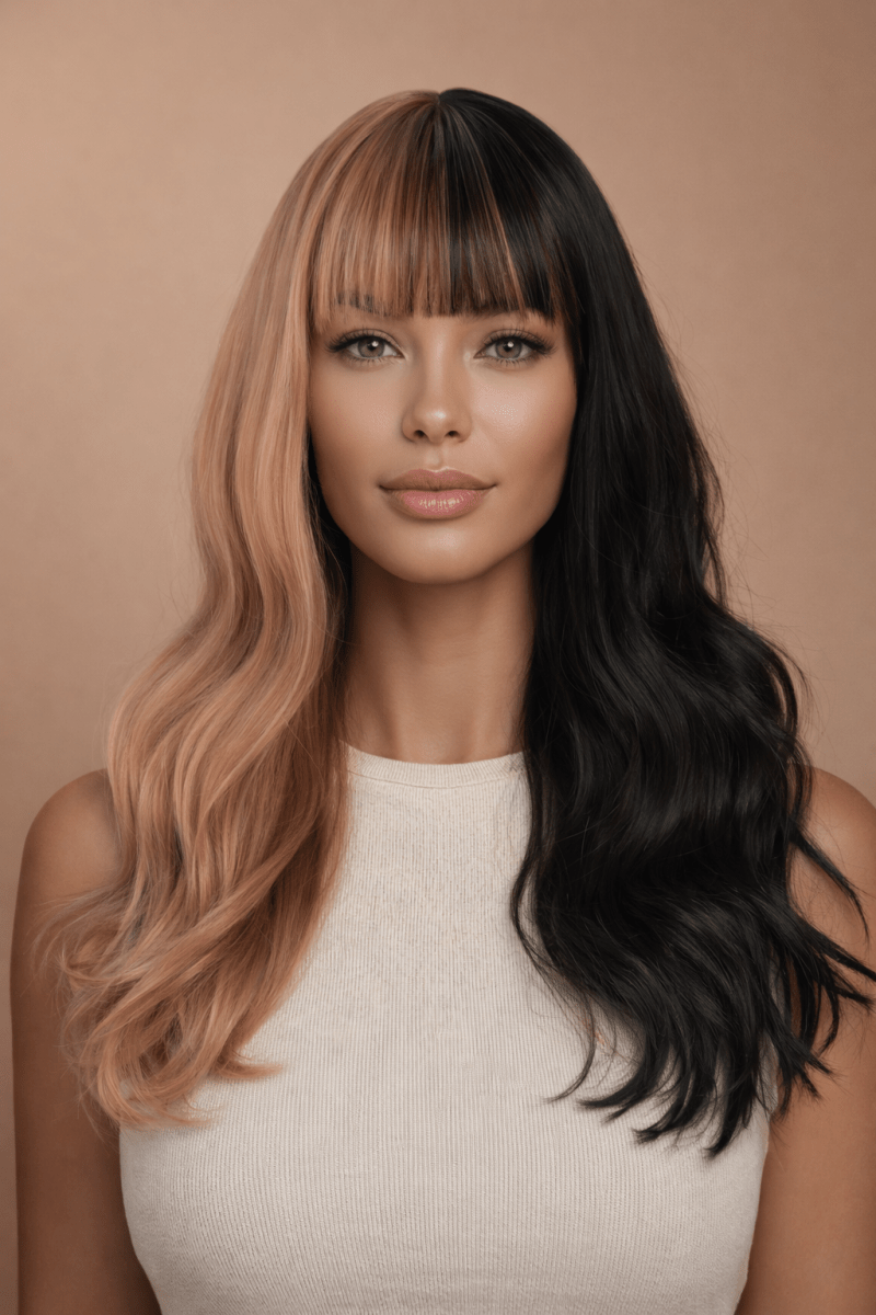 OLIVIA - Two Tone - Fringe Wig - Milk &amp; Honey Wigs