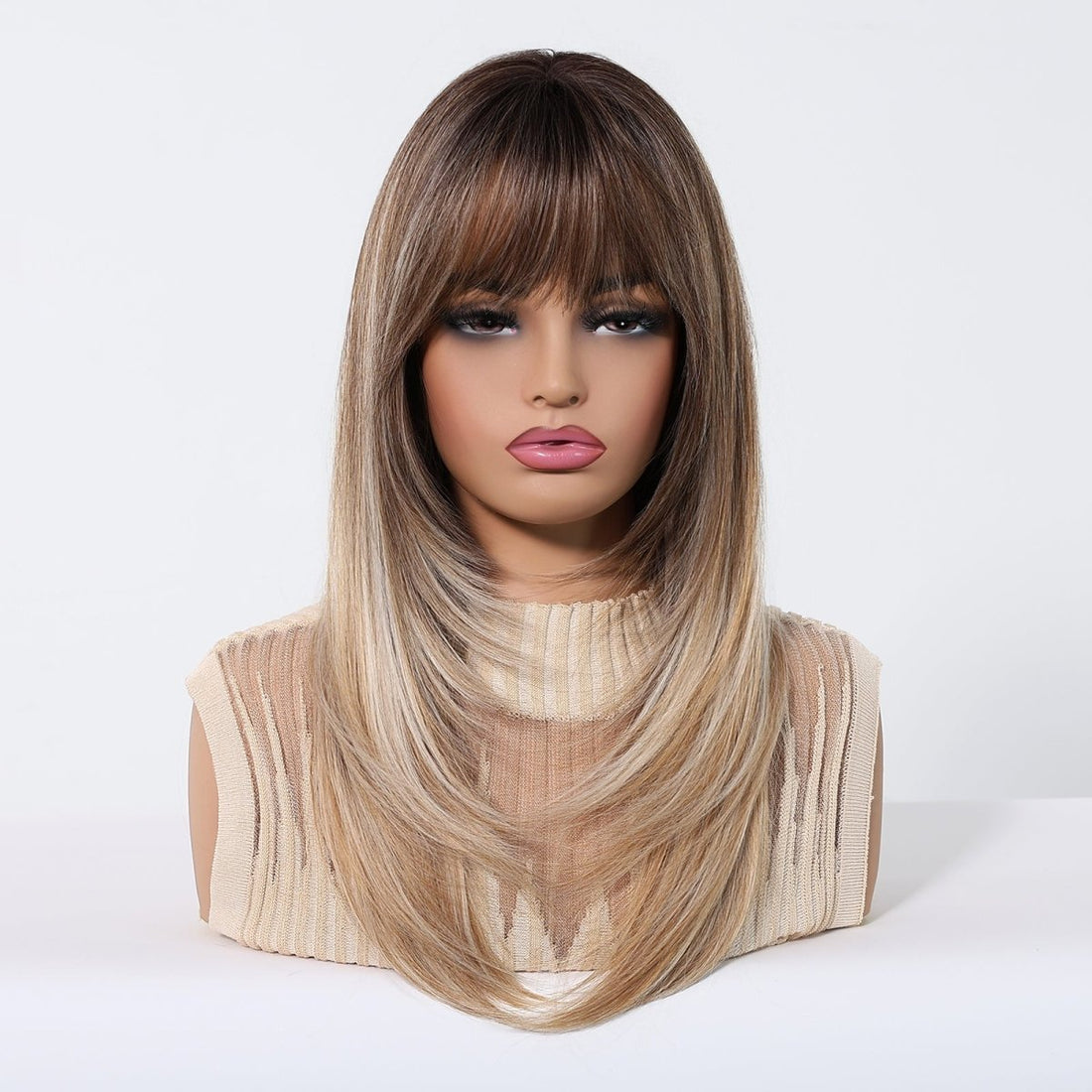 Ombre Brown Fringe Wig - MARKETPLACE - Milk &amp; Honey Wigs