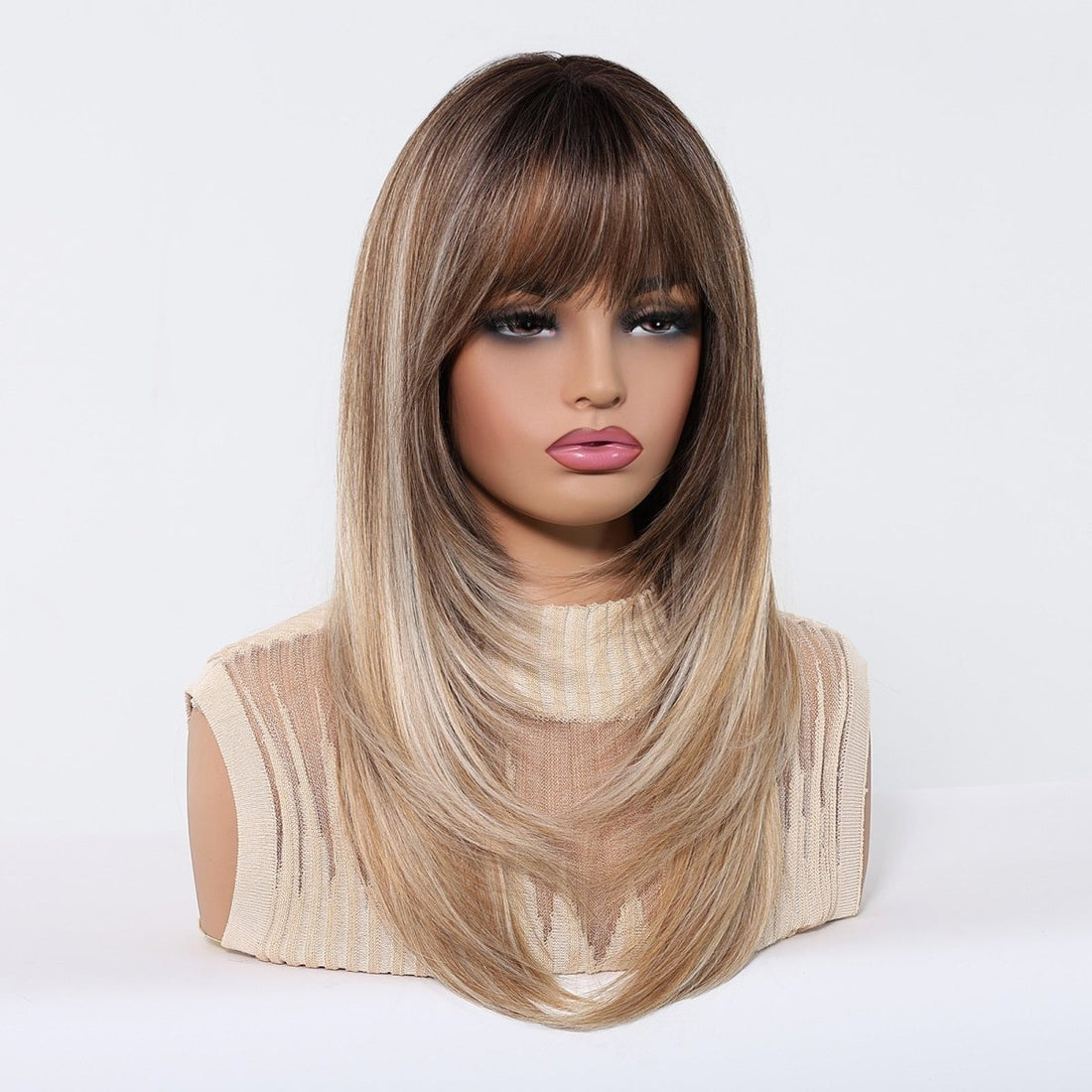 Ombre Brown Fringe Wig - MARKETPLACE - Milk &amp; Honey Wigs
