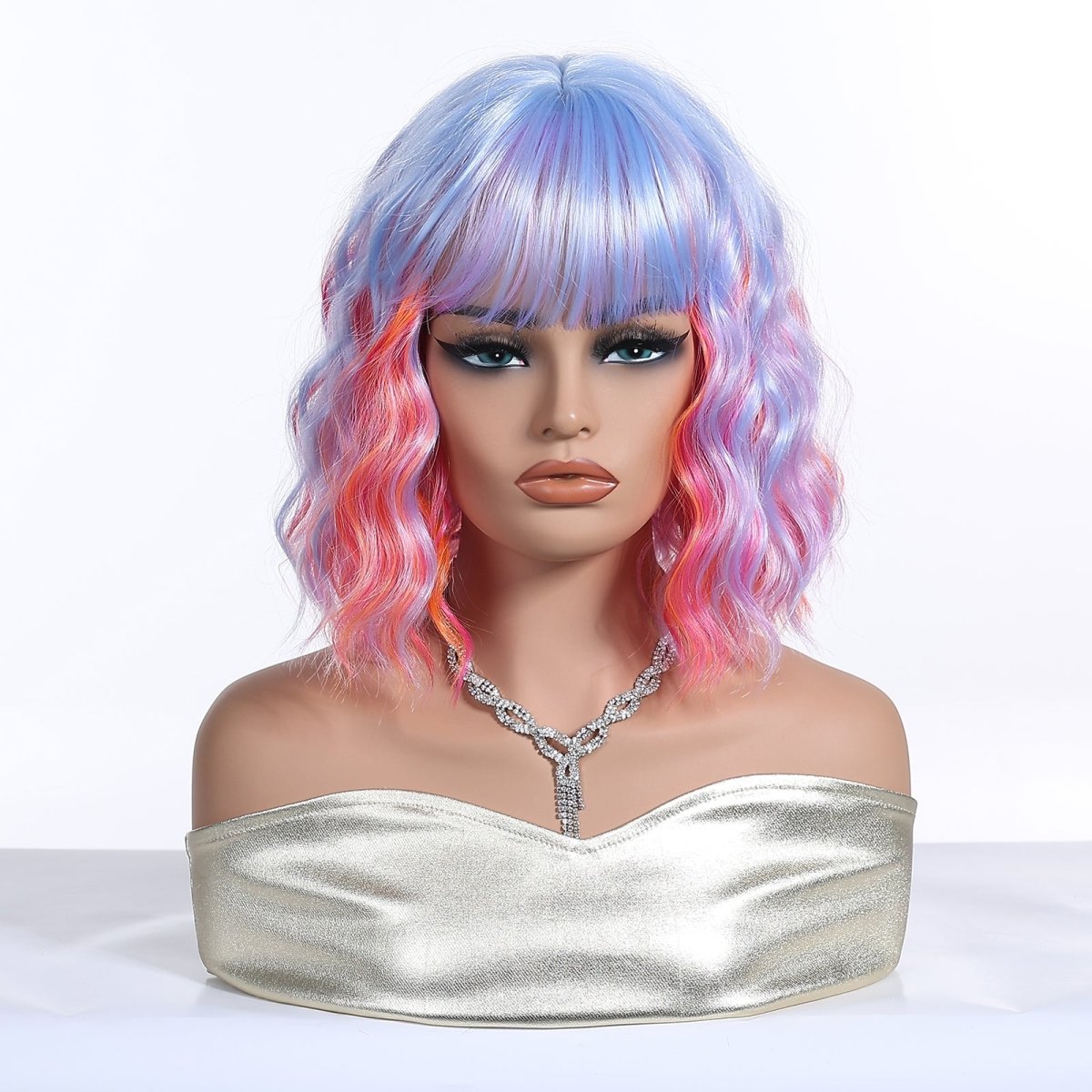 Pastel Rainbow Bob with Fringe Wig - MARKETPLACE - Milk &amp; Honey Wigs
