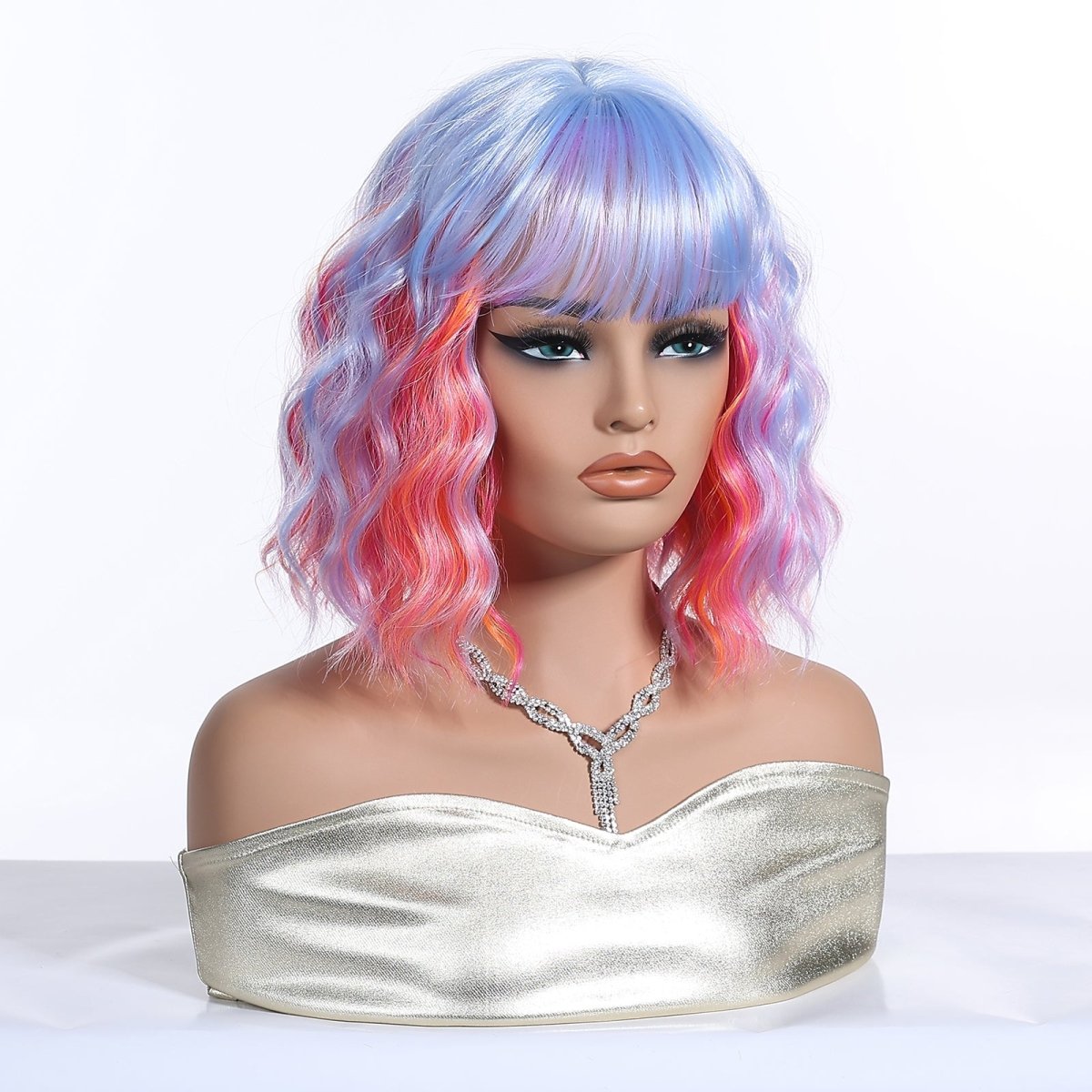 Pastel Rainbow Bob with Fringe Wig - MARKETPLACE - Milk &amp; Honey Wigs