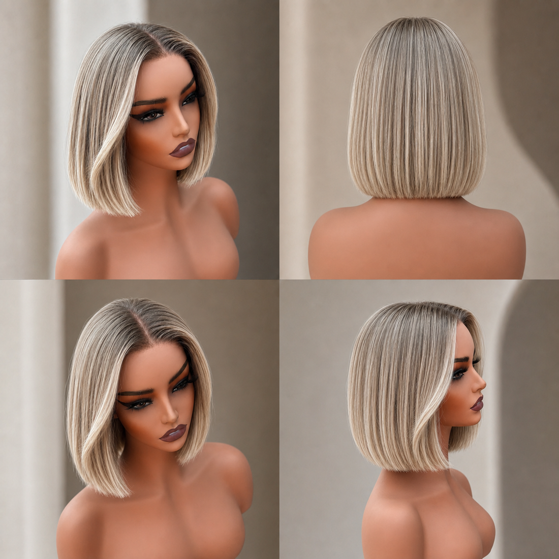 PAYTON 10 INCH BOB - Lived In Blonde - Human Hair Wig