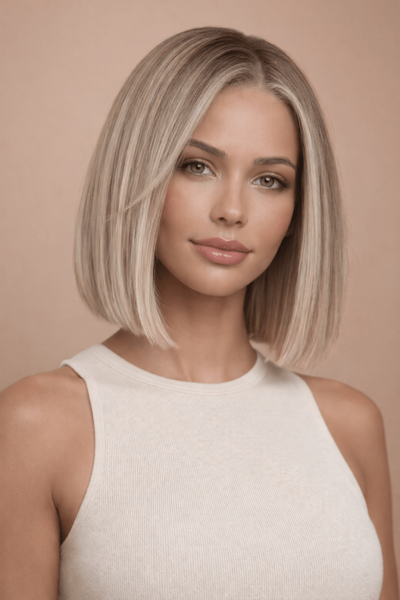 PAYTON BOB - Lived In Blonde - Human Hair Wig | Blonde, 16 Inch, 13x6 Lace Front, Human Hair | Milk &amp; Honey Wigs