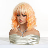 Peach Orange Wavy Bob Wig - MARKETPLACE - Milk & Honey Wigs