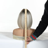 Platinum Blonde Bob Wig with Fringe Wig - MARKETPLACE - Milk & Honey Wigs