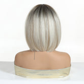 Platinum Blonde Bob Wig with Fringe Wig - MARKETPLACE - Milk & Honey Wigs
