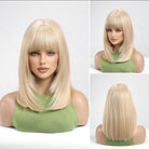 Platinum Blonde Bob with Full Bangs Wig - MARKETPLACE - Milk & Honey Wigs