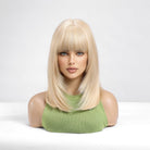 Platinum Blonde Bob with Full Bangs Wig - MARKETPLACE - Milk & Honey Wigs
