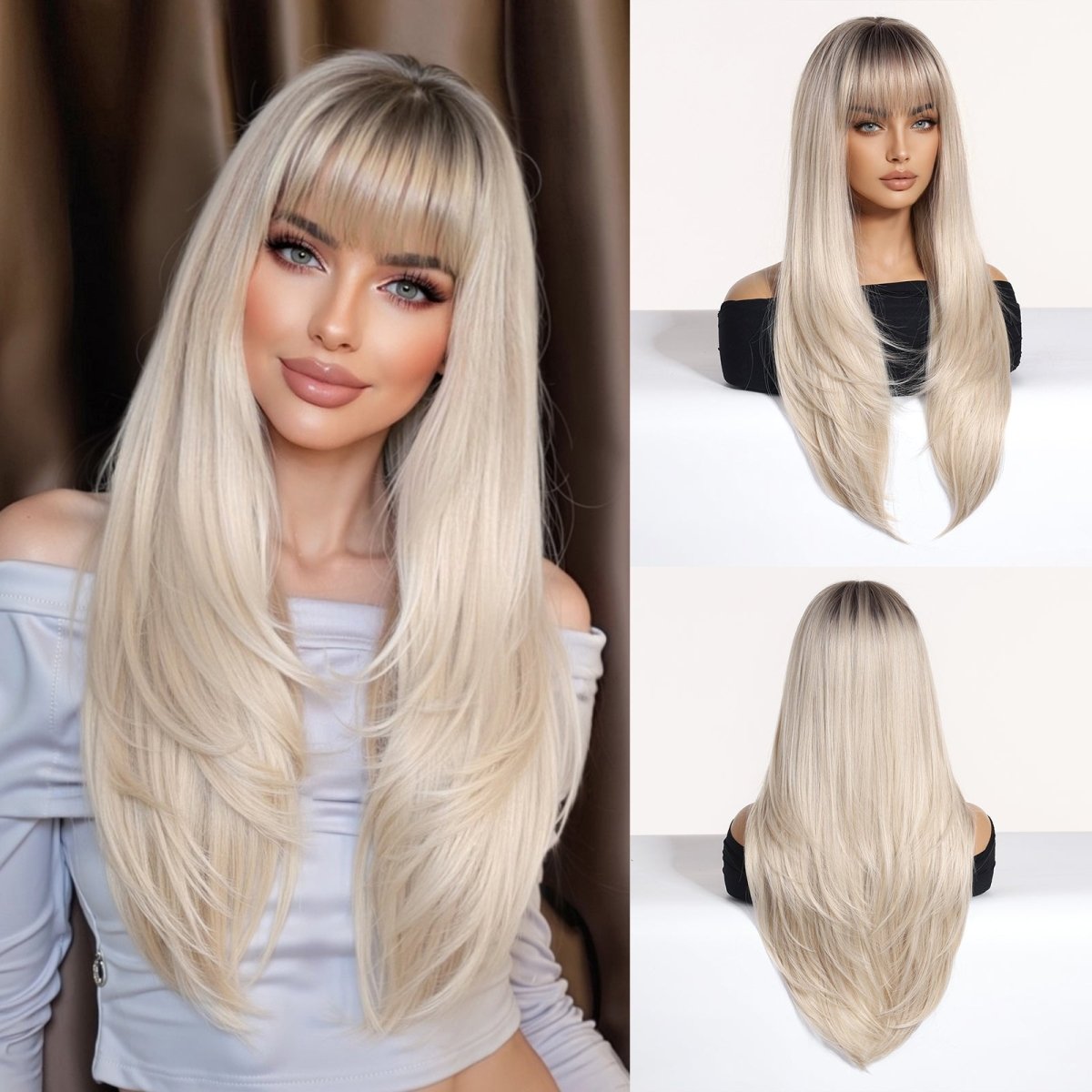 Platinum Blonde &amp; Light Gold Wig - MARKETPLACE - Milk &amp; Honey Wigs