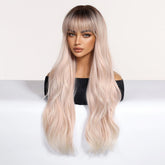 Platinum Blonde Ombre Wig with Fringe - MARKETPLACE - Milk & Honey Wigs