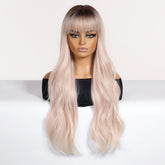Platinum Blonde Ombre Wig with Fringe - MARKETPLACE - Milk & Honey Wigs