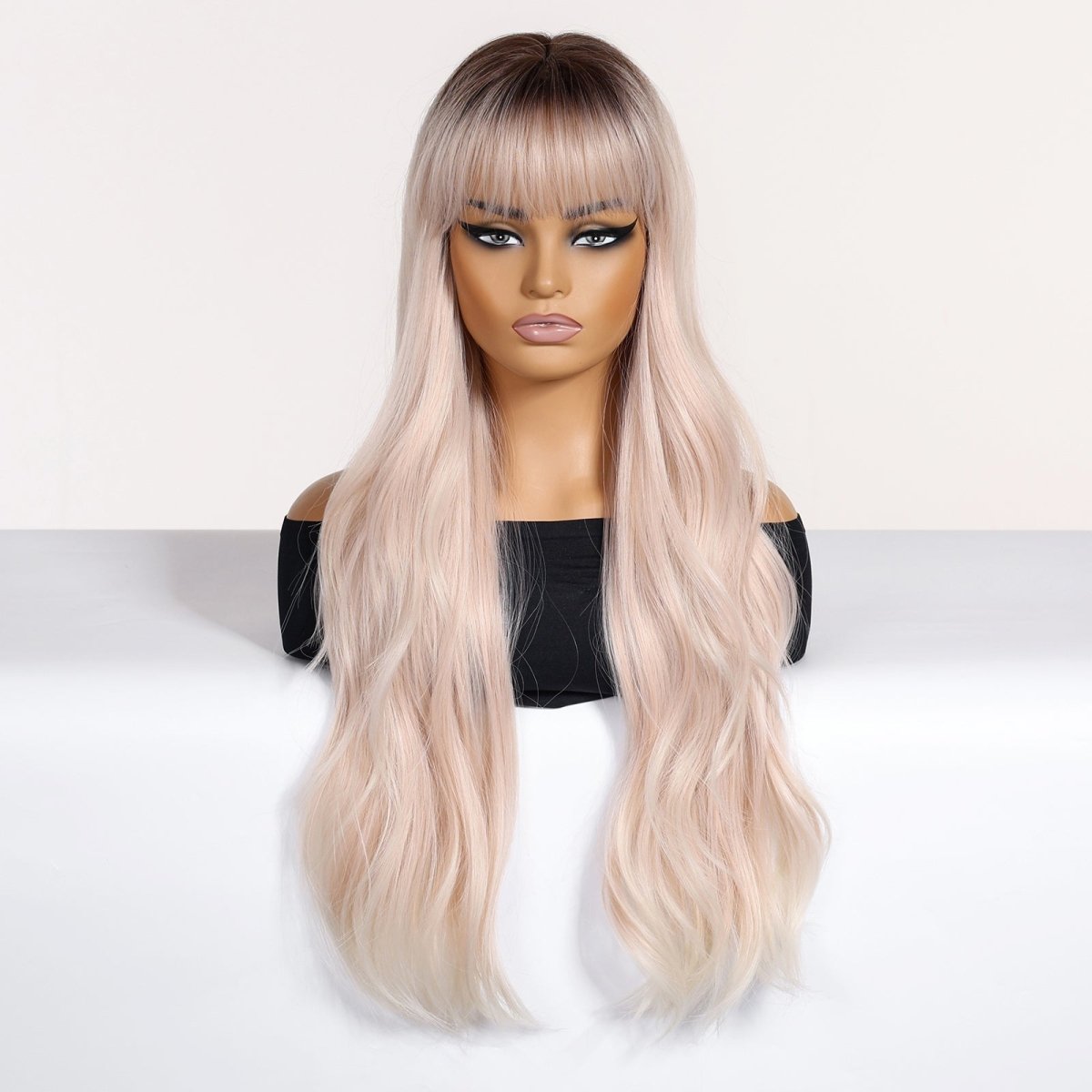 Platinum Blonde Ombre Wig with Fringe - MARKETPLACE - Milk &amp; Honey Wigs