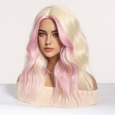 Platinum Blonde with Pastel Pink Highlights Wig - MARKETPLACE - Milk & Honey Wigs