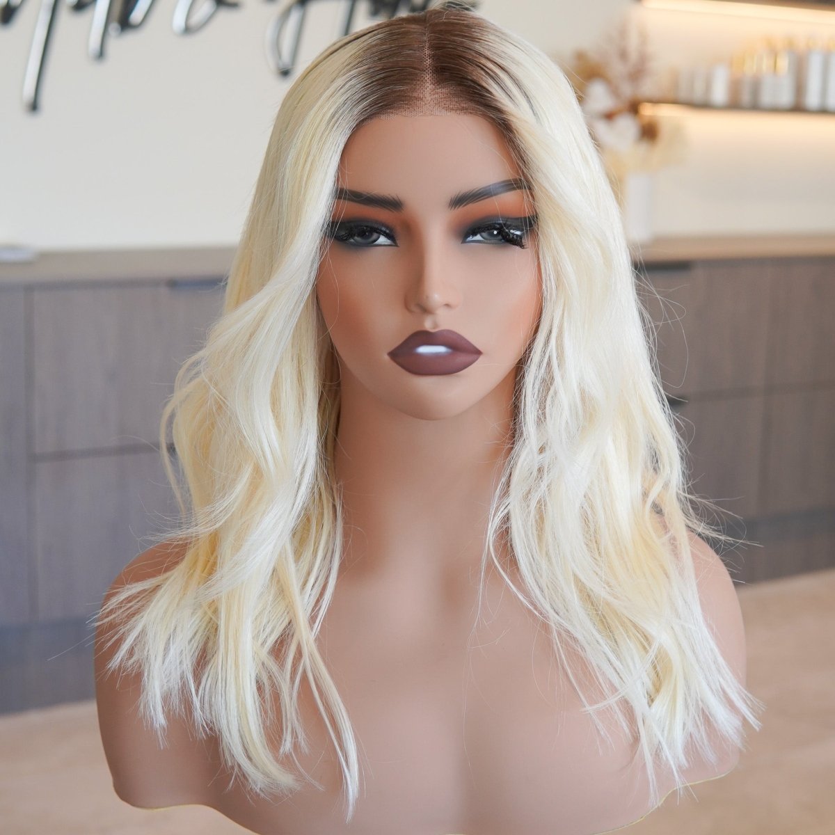 PLATINUM OMBRE - Seamless - Human Hair Wig - Milk &amp; Honey Wigs