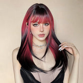 Red and Black Highlight Wig - MARKETPLACE - Milk & Honey Wigs