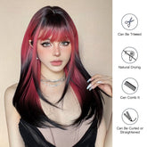 Red and Black Highlight Wig - MARKETPLACE - Milk & Honey Wigs
