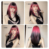 Red and Black Highlight Wig - MARKETPLACE - Milk & Honey Wigs